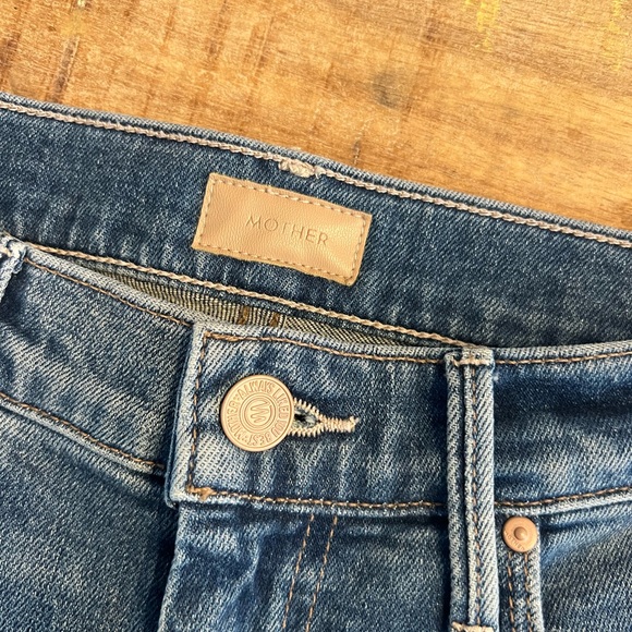 MOTHER Blue Flare Wide Leg Jeans - Picture 3 of 4